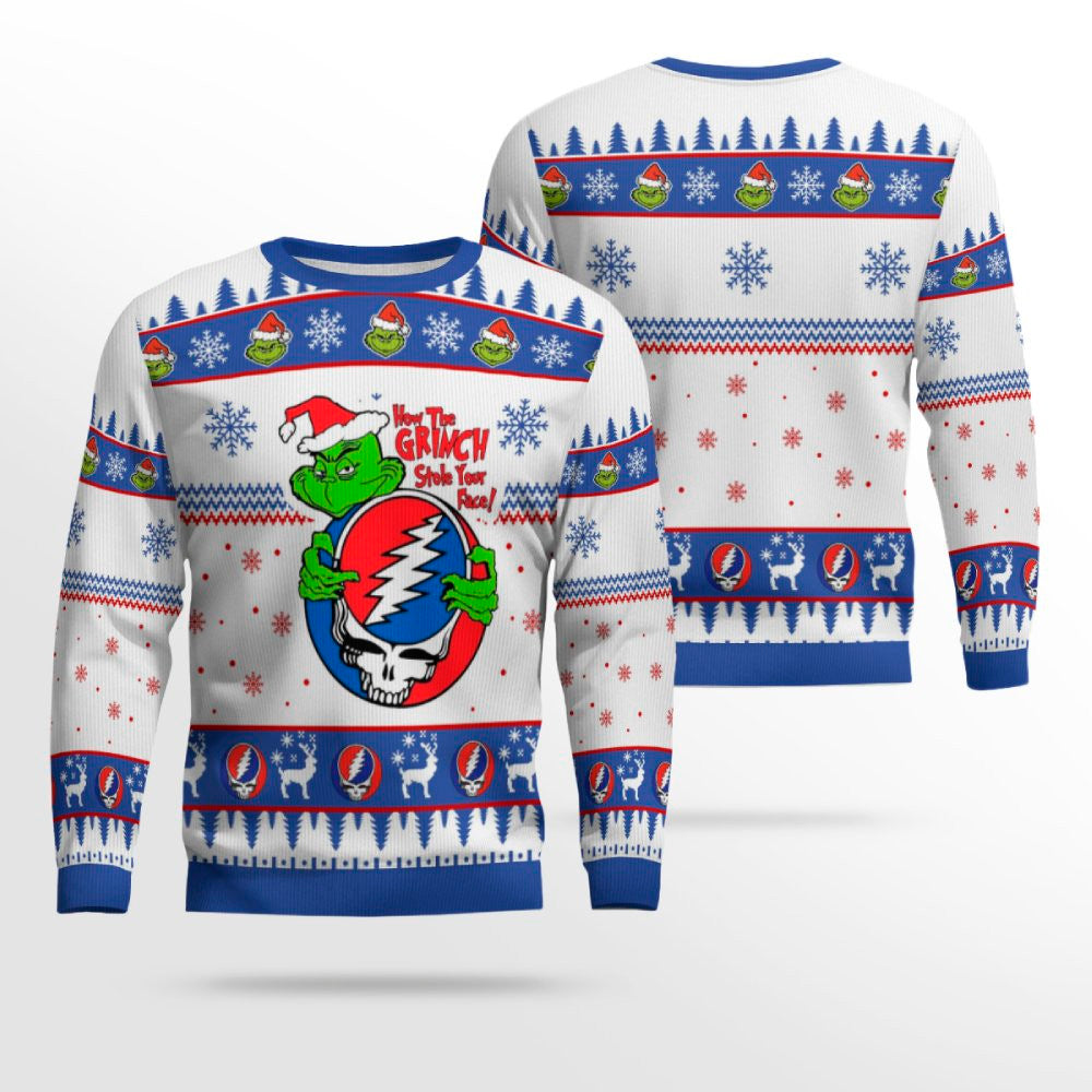 Grinch Grateful Dead Ugly Christmas Sweater 2025 – Moonbestprint