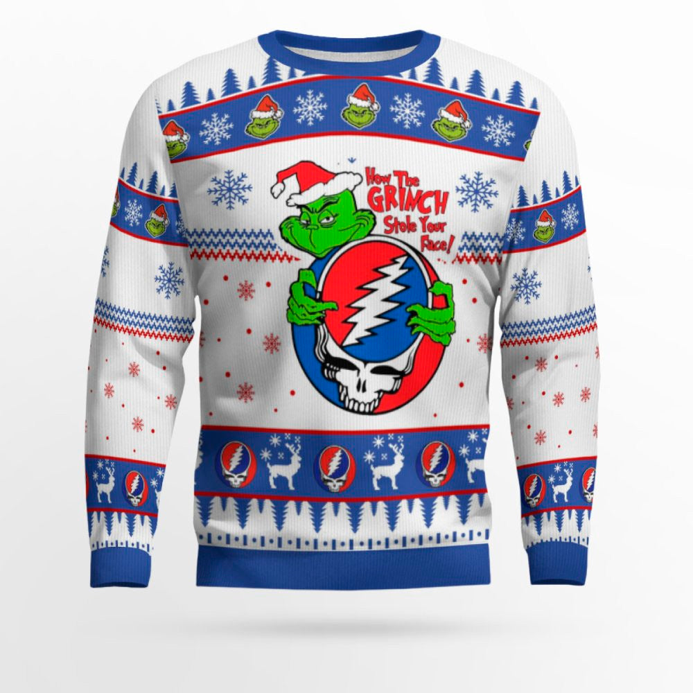 Grinch Grateful Dead Ugly Christmas Sweater 2025 – Moonbestprint