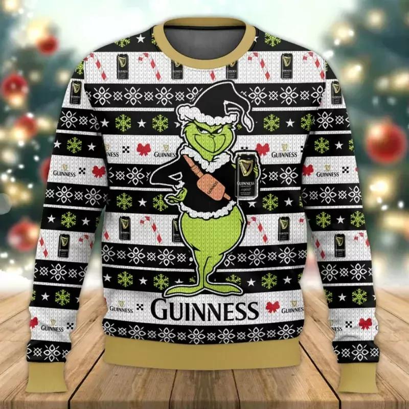 Grinch Guinness Ugly Christmas Sweater, Grinch Holiday Sweater Moonbestprint