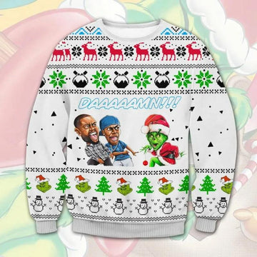 Grinch Meme Daaamn Ugly Sweater, Grinch Holiday Sweater Moonbestprint