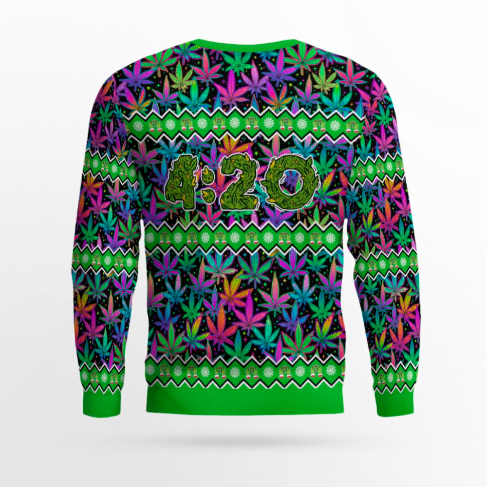 Grinch Smoked all the Who Hash Christmas 420 Ugly Sweater – Moonbestprint