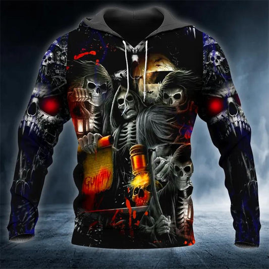 Guilty Skull 3D Hoodie Moonbestprint