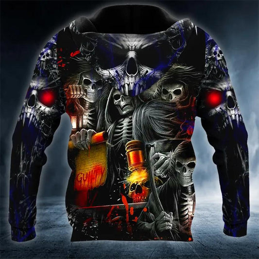 Guilty Skull 3D Hoodie Moonbestprint