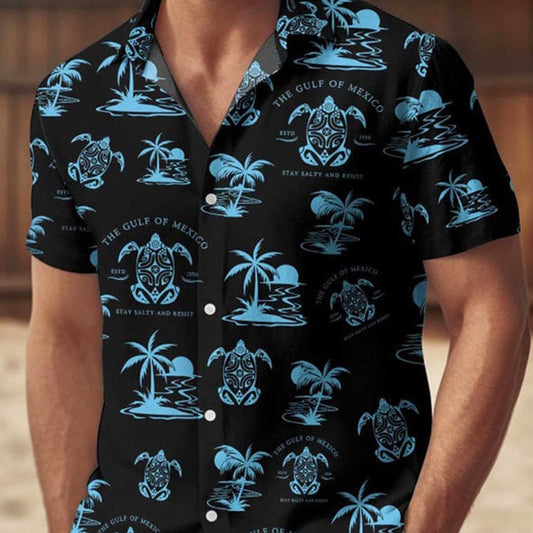 Gulf Of Mexico Est 1550 Stay Salty And Resist Hawaiian Shirt- Moonbestprint