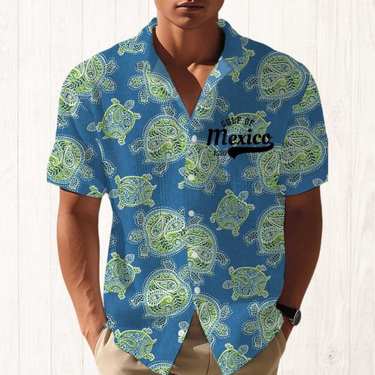 Gulf Of Mexico Est 1550 Turtle Hawaiian Shirt- Moonbestprint