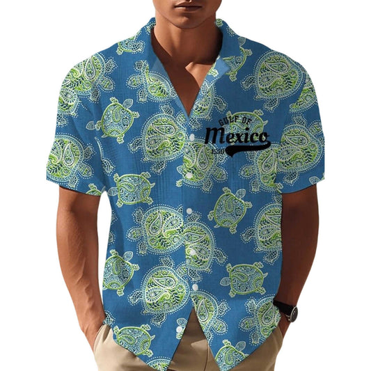 Gulf Of Mexico Est 1550 Turtle Hawaiian Shirt- Moonbestprint