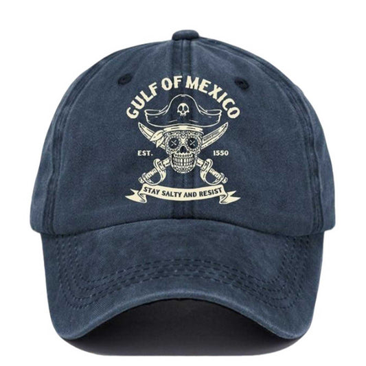 Gulf Of Mexico Stay Salty And Resist Est 1550 Hat -Moonbestprint