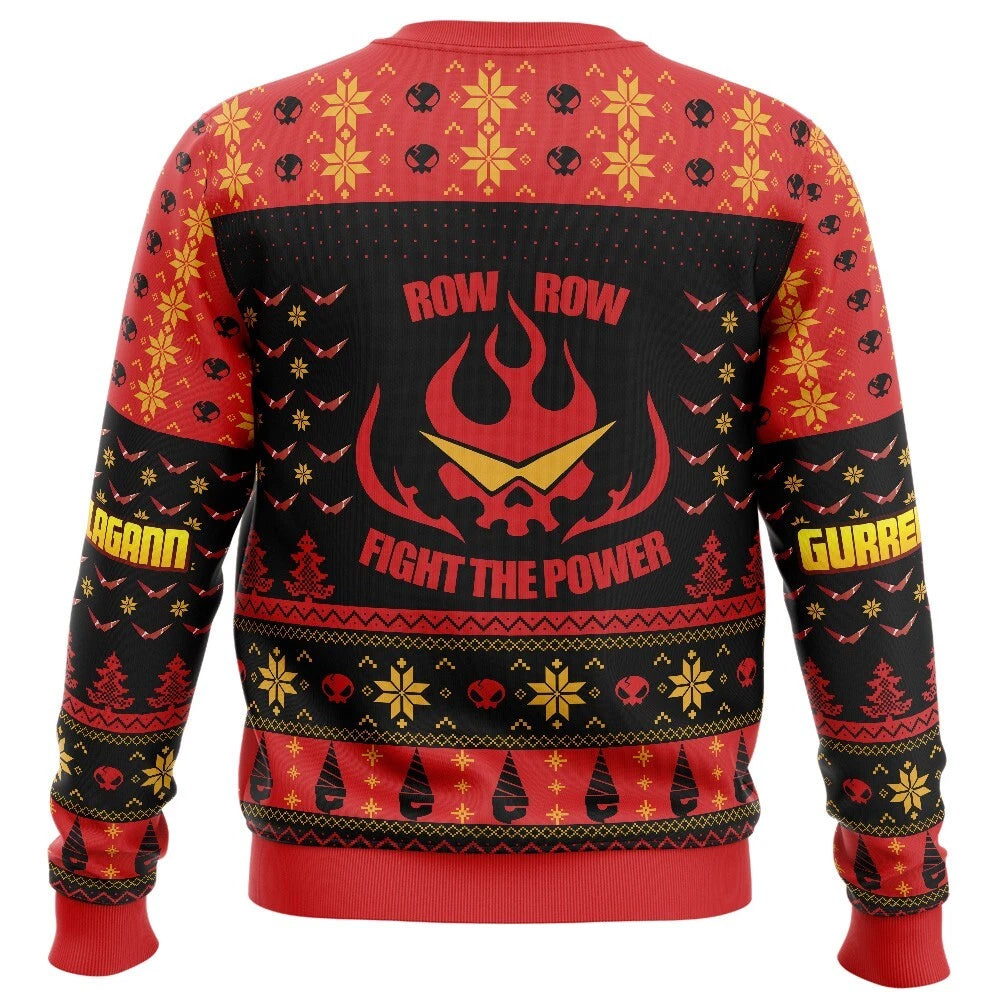 Gurren Lagann Fight The Power Ugly Christmas Sweater 2025 – Moonbestprint
