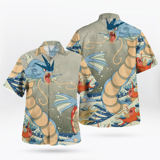 Gyarados Ocean Fury Summer Pokemon Hawaiian Shirt – Moonbestprint