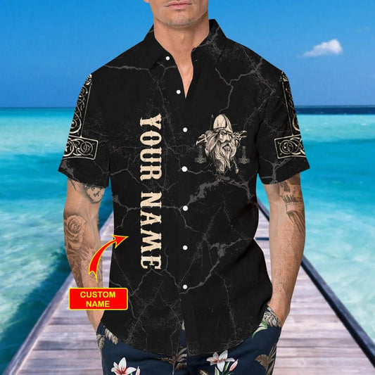 Son Of Odin Valhalla Viking Custom Hawaiian Shirt, Hawaiian Button Up Shirt, Aloha Shirts Moonbestprint