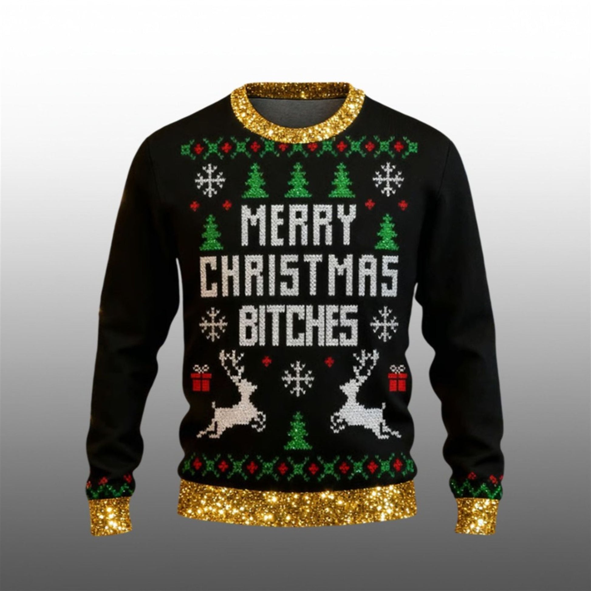 2026 Merry Christmas Bitches Ugly Christmas Sweater - Moonbestprint