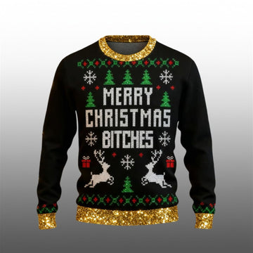 2026 Merry Christmas Bitches Ugly Christmas Sweater - Moonbestprint