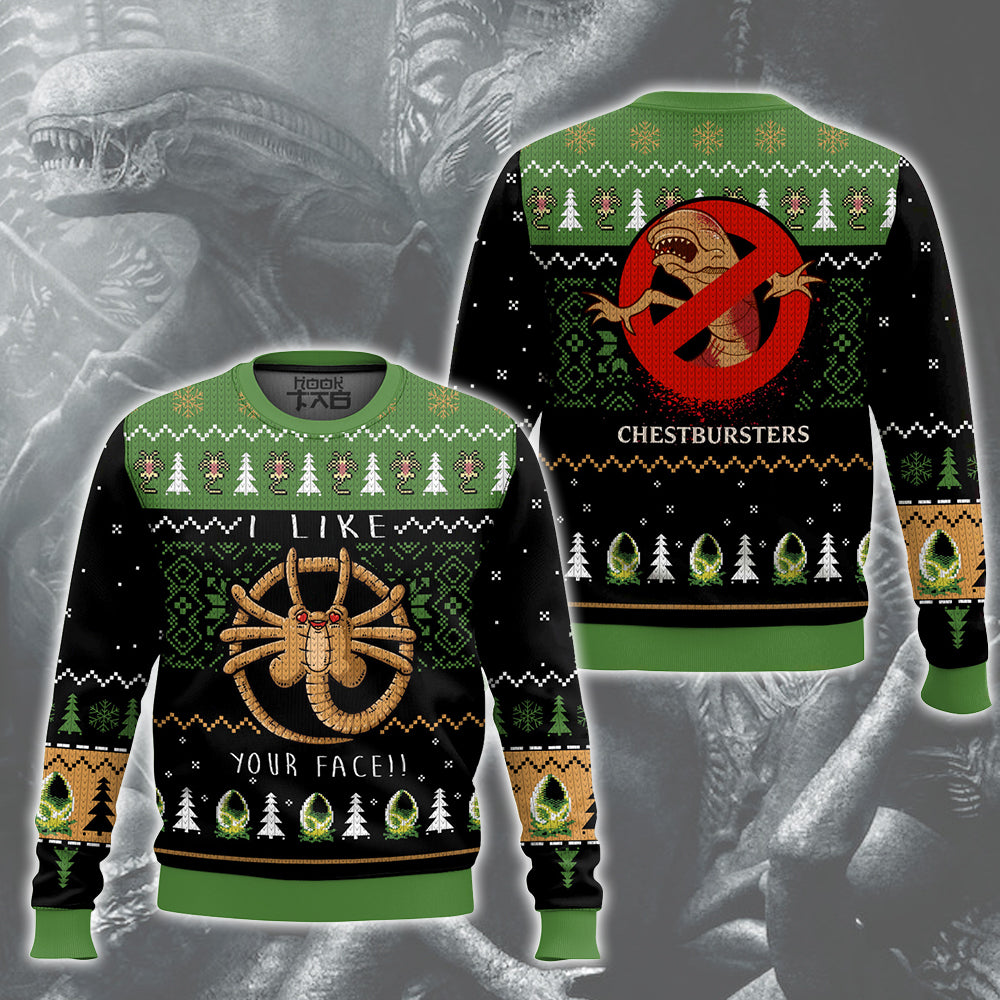 Alien Facehugger Ugly Sweater – Moonbestprint