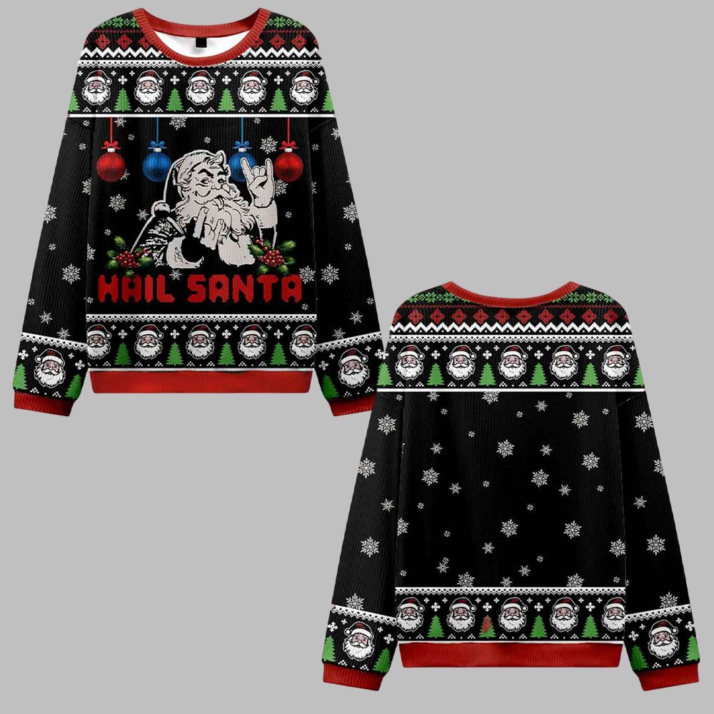 Hail Santa Ugly Sweater 2026 Christmas - Moonbestprint