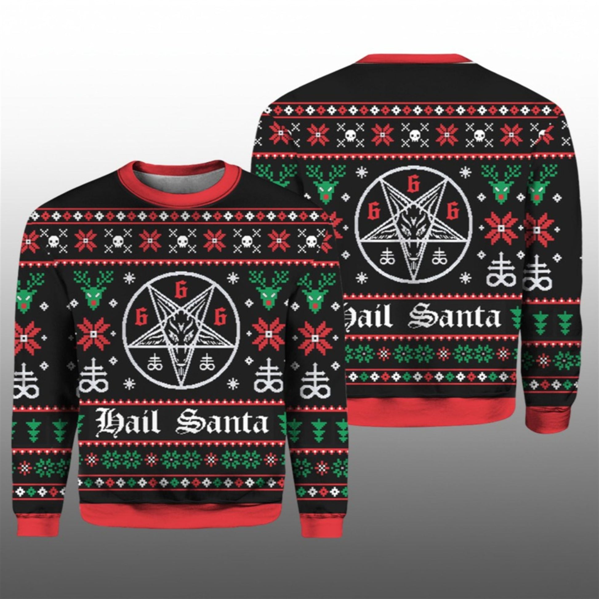 2026 Hail Santa Ugly Christmas Sweater - Moonbestprint