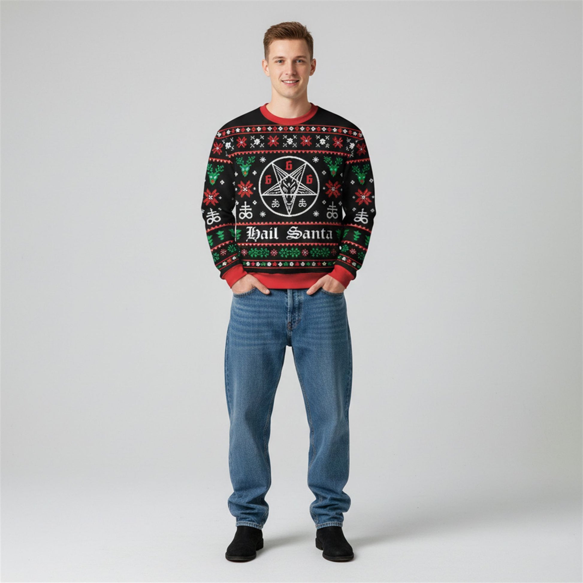 2026 Hail Santa Ugly Christmas Sweater - Moonbestprint