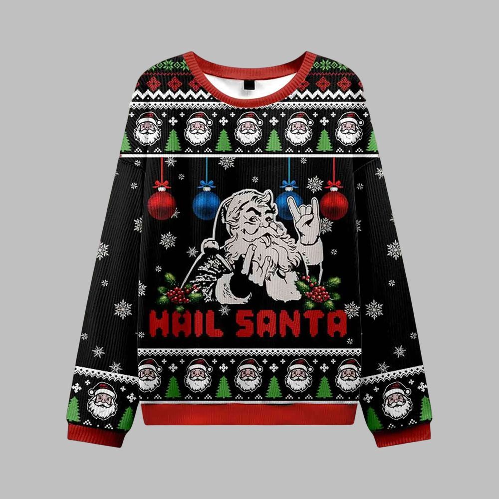 Hail Santa Ugly Sweater 2026 Christmas - Moonbestprint