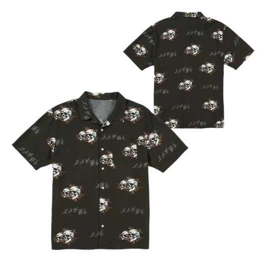 Halloween 2025 Skeletons In The Grass Hawaiian Shirt - Moonbestprint
