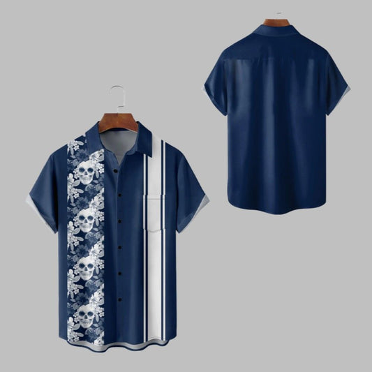 Halloween 2025 Skull Bowling Hawaiian Shirt - Moonbestprint