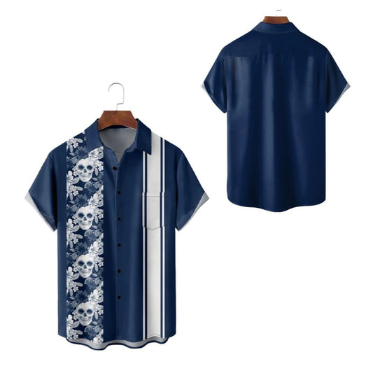 Halloween 2025 Skull Bowling Hawaiian Shirt - Moonbestprint