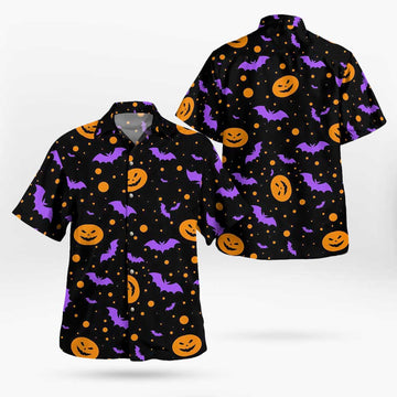 Halloween Bats And Pumpkins Aloha Shirts – Moonbestprint