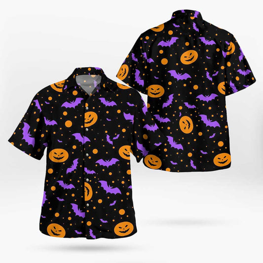 Halloween Bats And Pumpkins Aloha Shirts – Moonbestprint