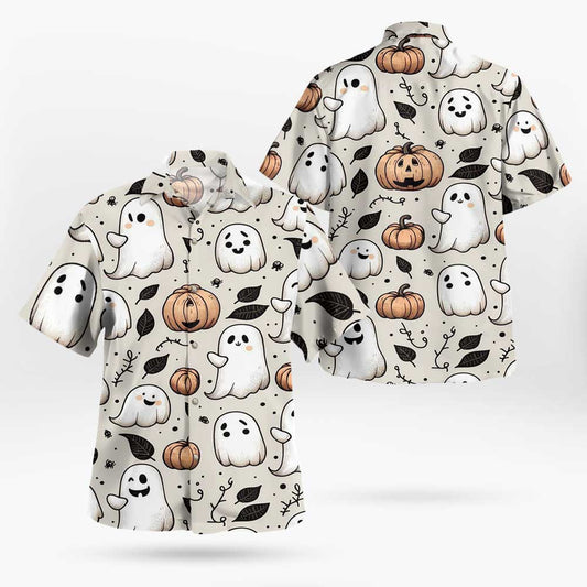 Halloween Pumpkin And Ghost Aloha Shirt – Moonbestprint
