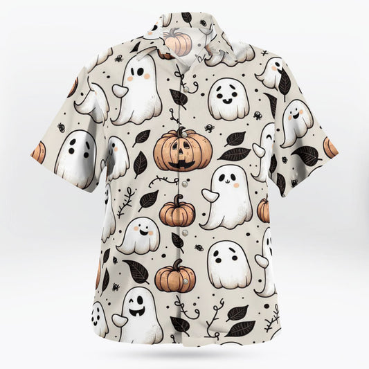 Halloween Pumpkin And Ghost Aloha Shirt – Moonbestprint