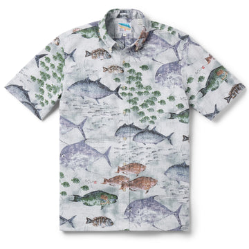 Hanauma Bay Light Grey Hawaiian Shirt – Moonbestprint