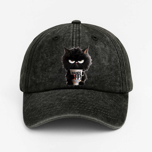Hands Off Black Cat Hat -Moonbestprint