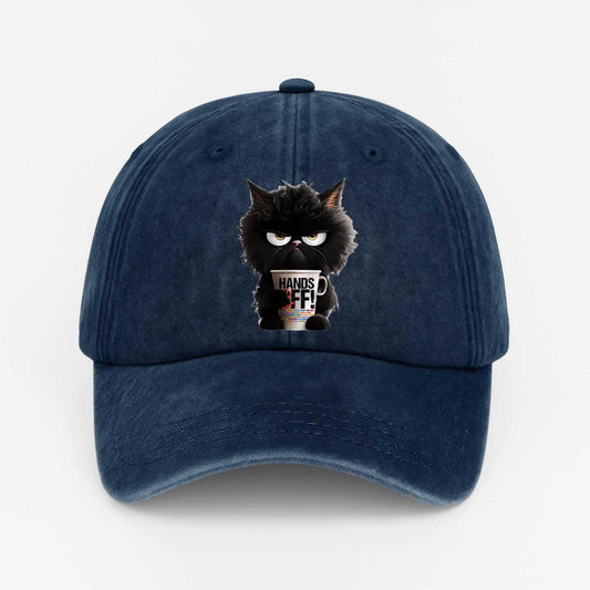 Hands Off Black Cat Hat -Moonbestprint