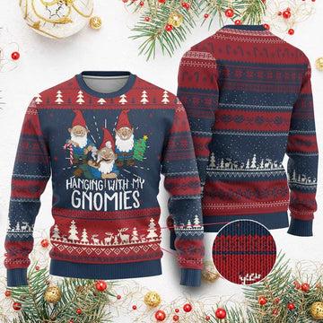 Hanging With My Gnomies Ugly Christmas Sweater - Moonbestprint