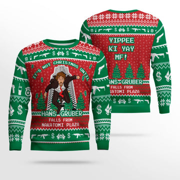 Hans Gruber Fall Nakatomi Plaza Die Hard Ugly Christmas Sweater 2025 – Moonbestprint