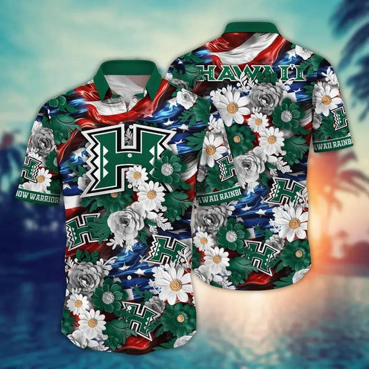 Hawaii Rainbow Warriors NCAA Aloha Hawaiian Shirt 1, NCAA Hawaiian Shirt Moonbestprint