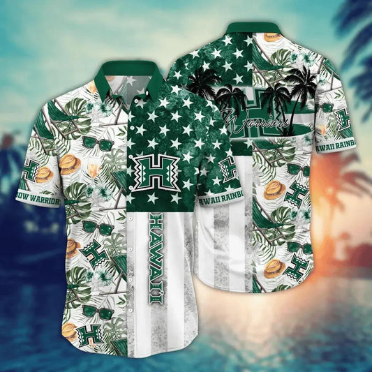 Hawaii Rainbow Warriors NCAA Flower Aloha Hawaiian Shirt 11, NCAA Hawaiian Shirt Moonbestprint
