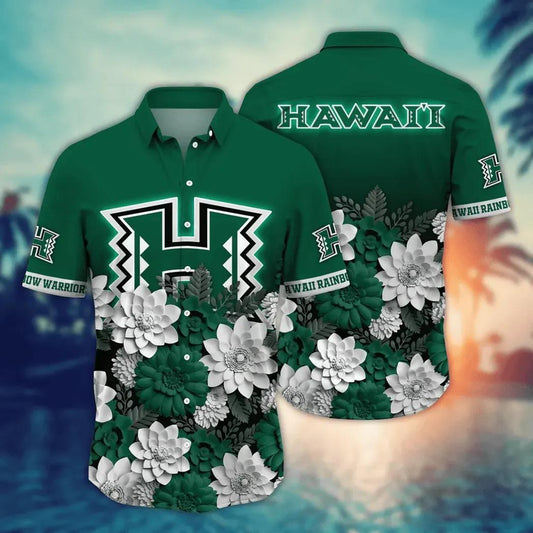 Hawaii Rainbow Warriors NCAA Flower Aloha Hawaiian Shirt 13, NCAA Hawaiian Shirt Moonbestprint