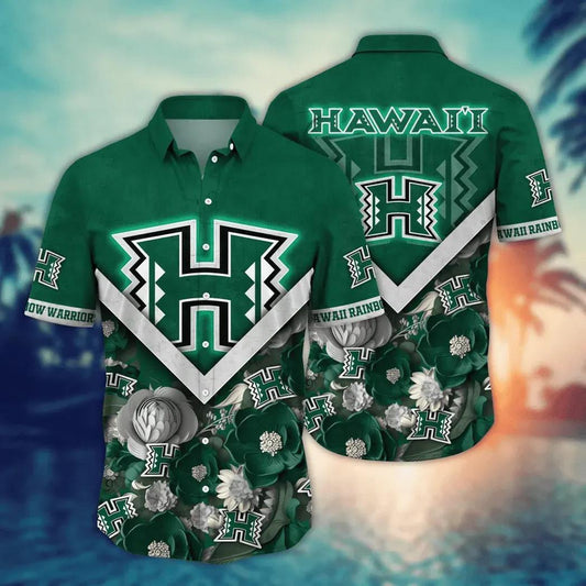 Hawaii Rainbow Warriors NCAA Flower Aloha Hawaiian Shirt 5, NCAA Hawaiian Shirt Moonbestprint