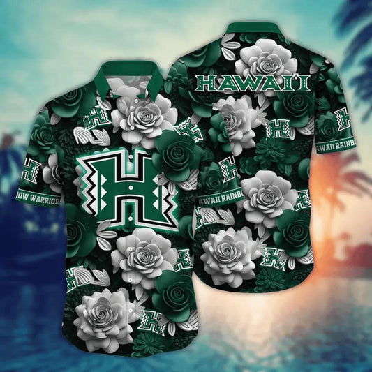Hawaii Rainbow Warriors NCAA Flower Aloha Hawaiian Shirt 7, NCAA Hawaiian Shirt Moonbestprint