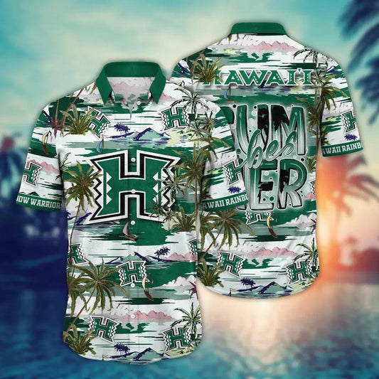 Hawaii Rainbow Warriors NCAA Flower Aloha Hawaiian Shirt 8, NCAA Hawaiian Shirt Moonbestprint