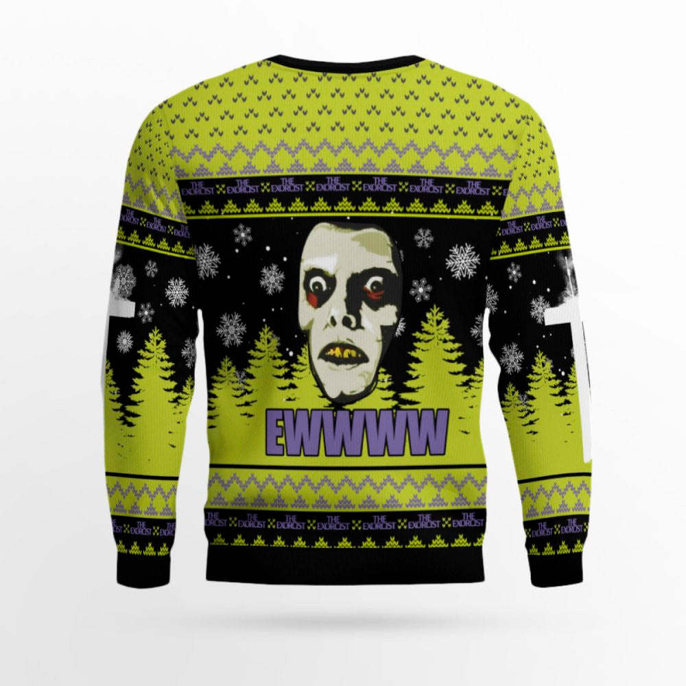 Hawk Tuah The Exorcist Horror Ugly Sweater – Moonbestprint