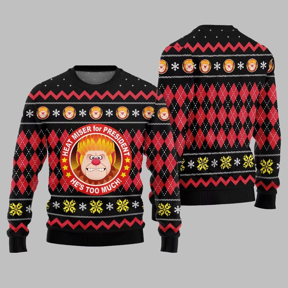 Heat Miser for President Ugly Sweater Christmas 2026 - Moonbestprint