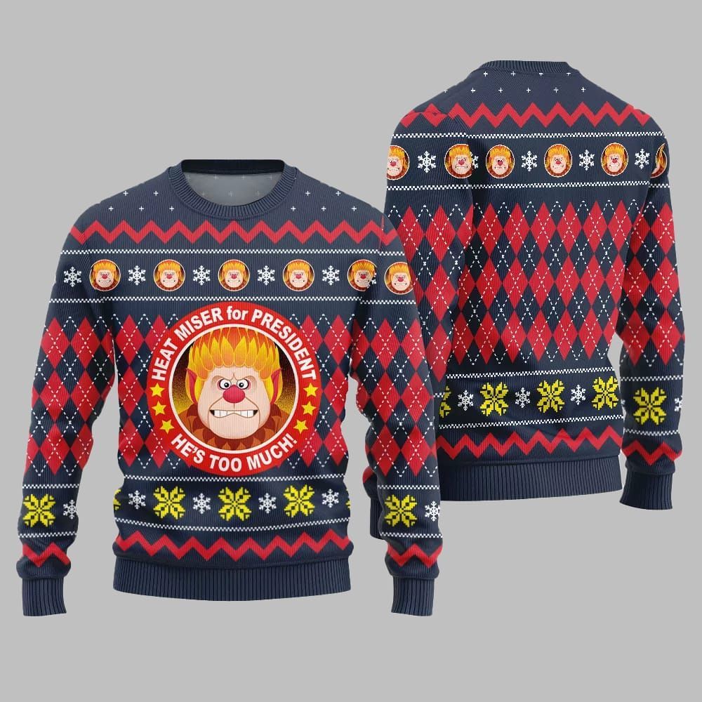 Heat Miser for President Ugly Sweater Christmas 2026 - Moonbestprint