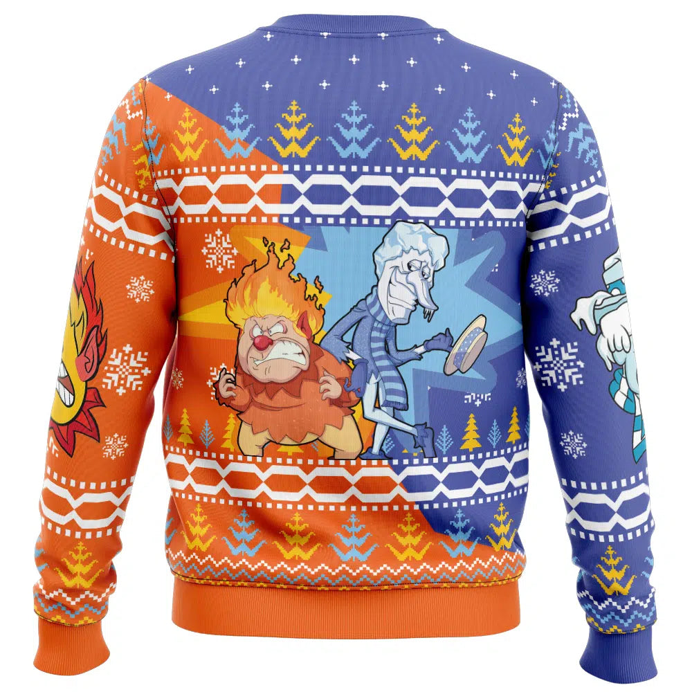 Heat and Snow Miser The Year Without a Santa Claus Ugly Christmas Sweater 2025 – Moonbestprint