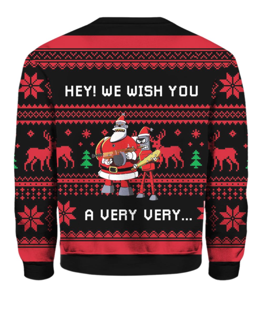 Hey We Wish You a Futurama Ugly Christmas Sweater - Moonbestprint