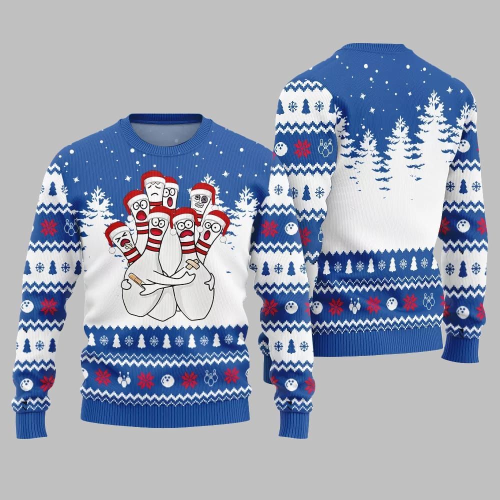 Hilarious Bowling Ugly Sweater Christmas 2026 - Moonbestprint