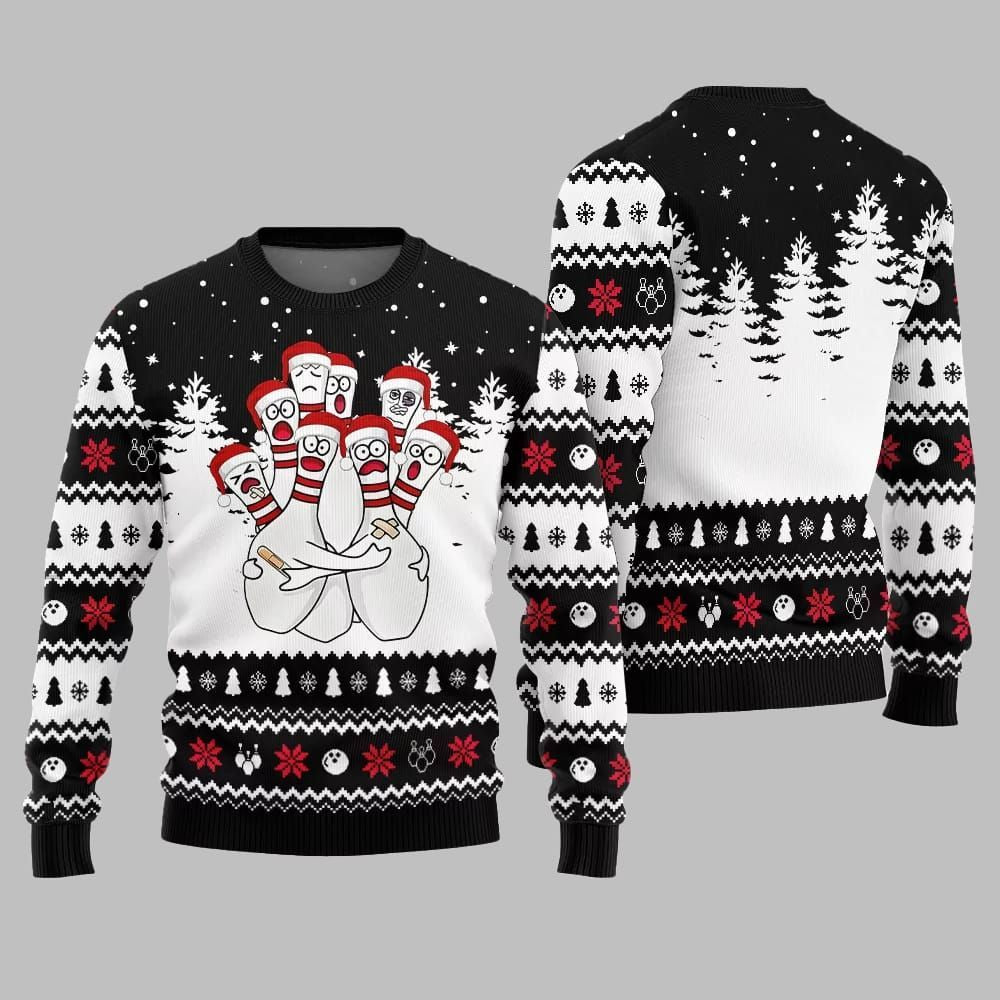 Hilarious Bowling Ugly Sweater Christmas 2026 - Moonbestprint