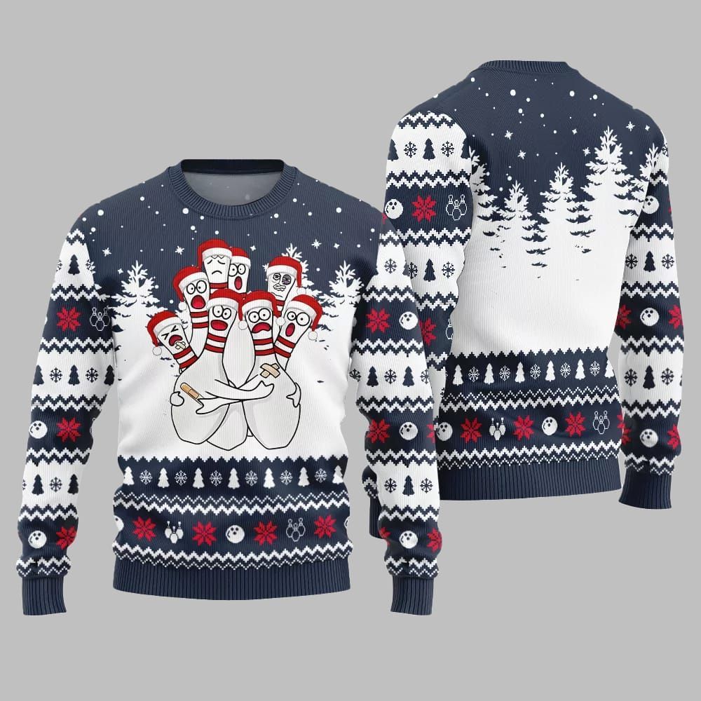 Hilarious Bowling Ugly Sweater Christmas 2026 - Moonbestprint
