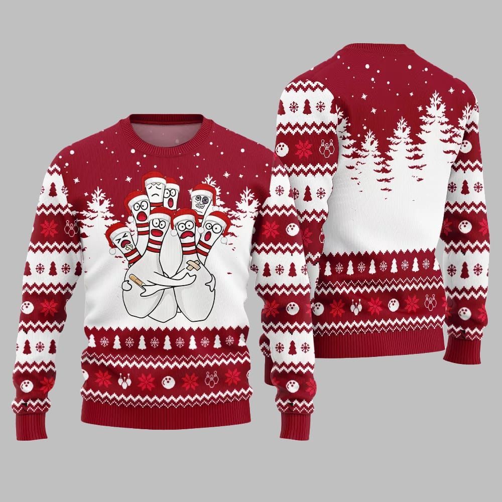 Hilarious Bowling Ugly Sweater Christmas 2026 - Moonbestprint