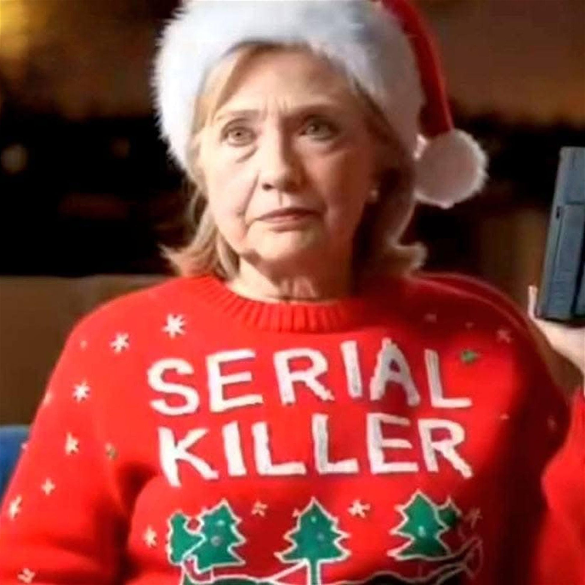 Hillary Clinton Serial Killer Christmas Ugly Sweater - Moonbestprint