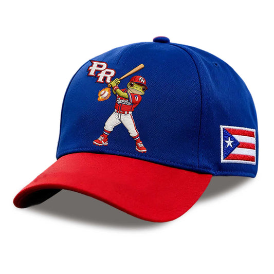 Hit A Baseball Puerto Rico Flag Hat -Moonbestprint